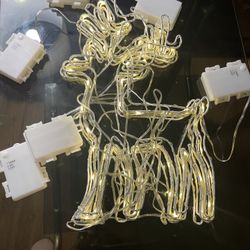 Brand New - 6 Reindeer String Lights With timer