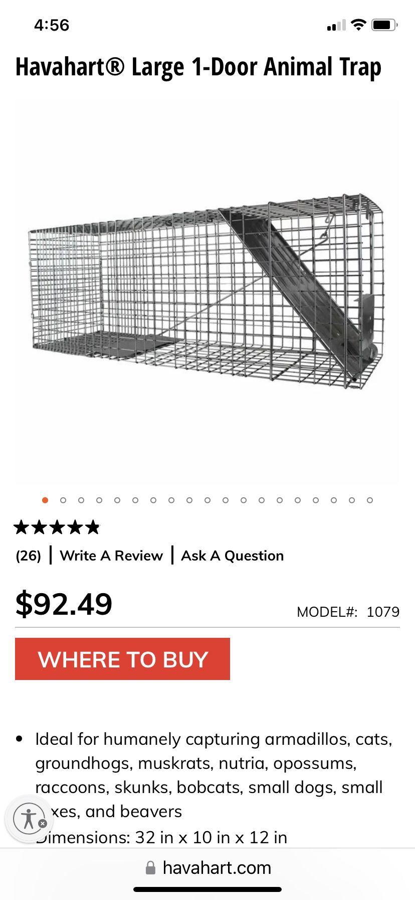 Havahart Large Animal Trap