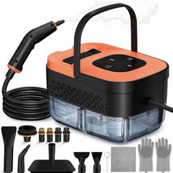 Steam Cleaner, Portable Steamer for Cleaning with 16pcs Accessories, 6-Level Adjustable, 15s Heat-Up, Handheld Steam Cleaner for Home for Tile, Grease