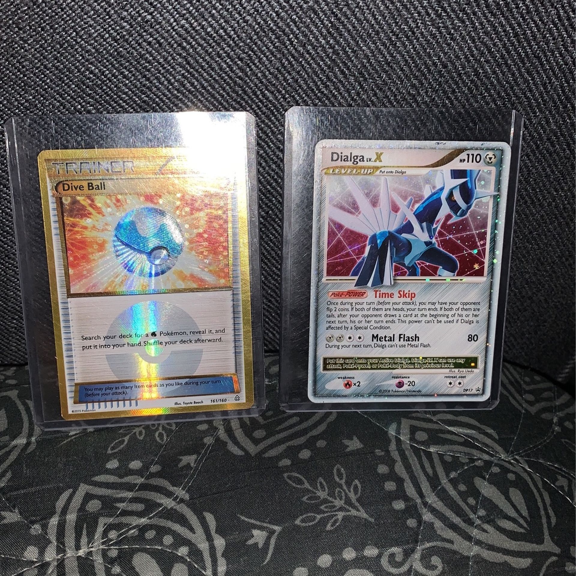 Golden Trainer Dive Ball Pokémon Card, Diagla X Pokémon Card