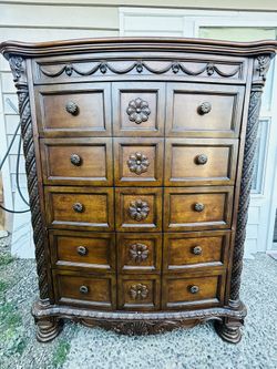 Solid wood carved cabinet
