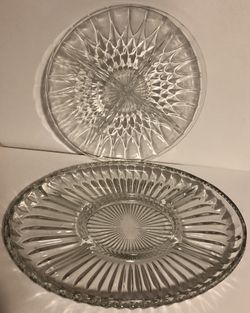 Heavy Glass Trays (2)