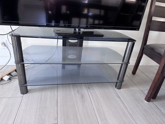 Glass TV stand