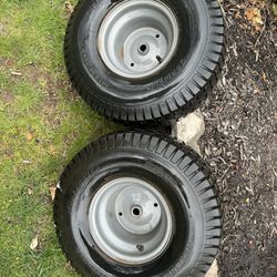 20x8-8 Carlisle Turf savers Tires On Rims For Riding Mowers