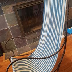 Gorgeous Vintage Sling Cast Iron Chair
