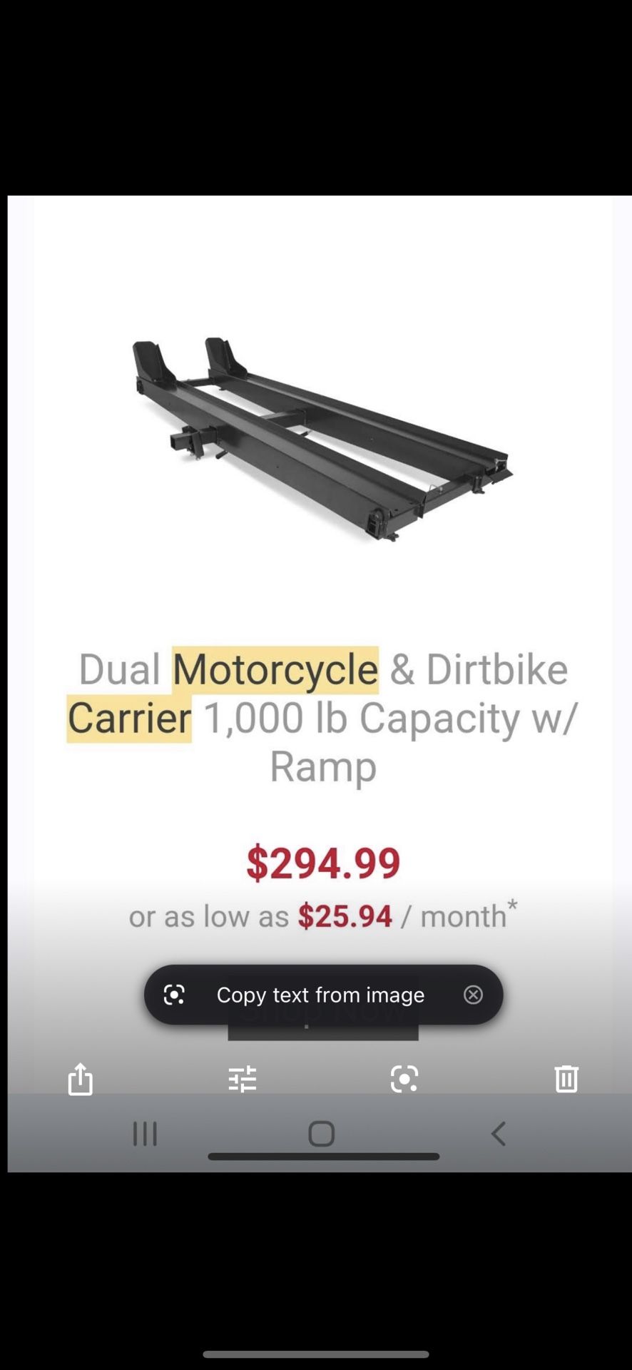 Bike/motorcycle Hitch Carrier