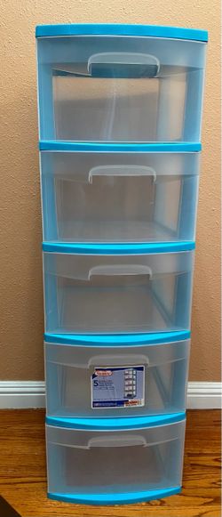 Sterilite 5-Drawer Plastic Storage Cart with Wheels