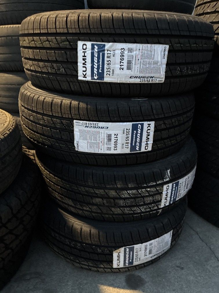235/65/17 Kumho Tires Installed And Balanced