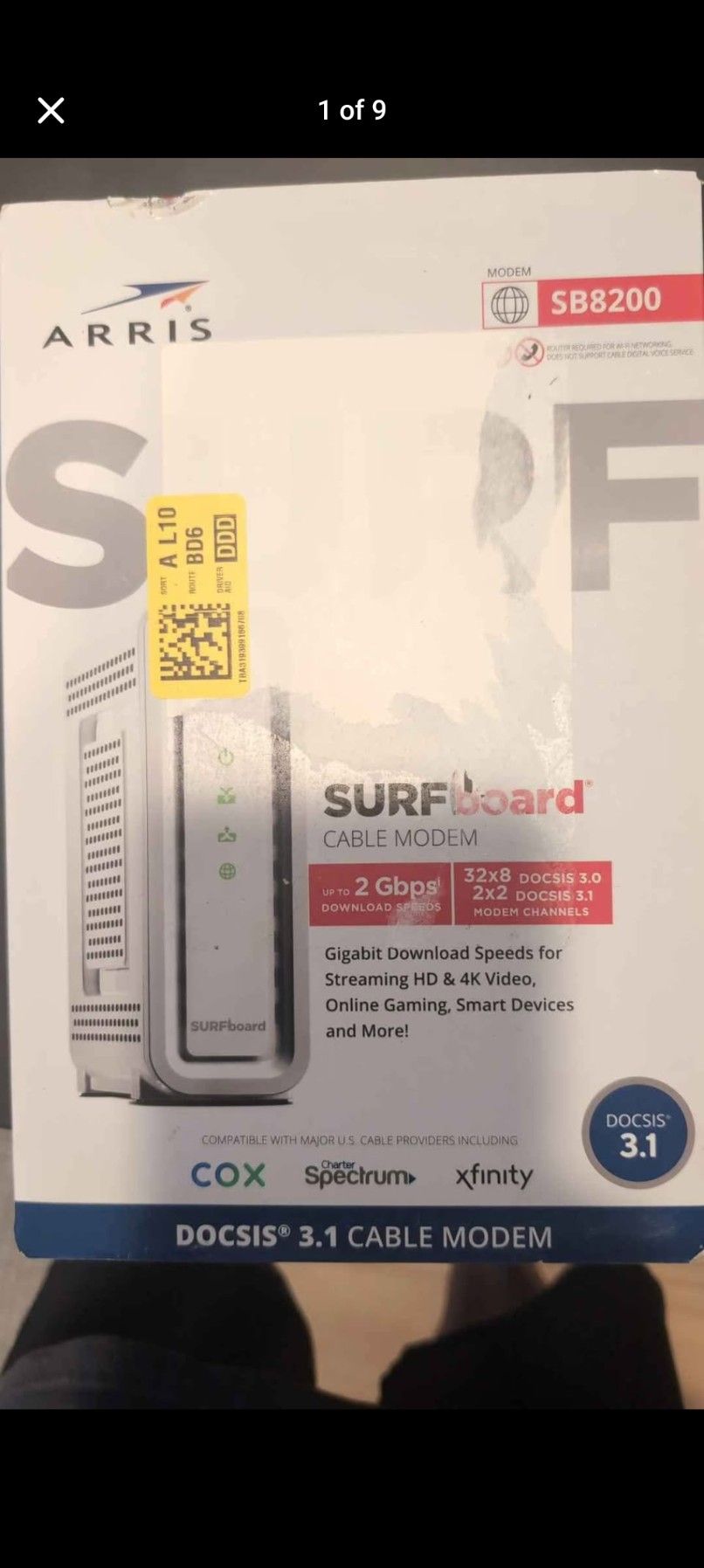 ARRIS SURFboard SB8200 DOCSIS 3.1 Cable Modem