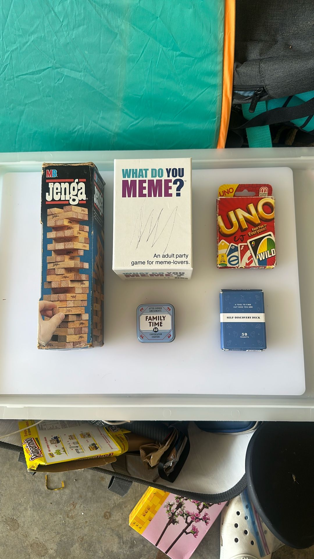 party games jenga uno what do you meme 