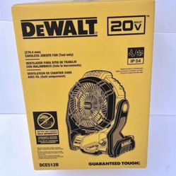 DEWALT DCE512B Cordless Jobsite Fan (tool only) - Brand New