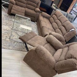 New 3pc Recliners Set 