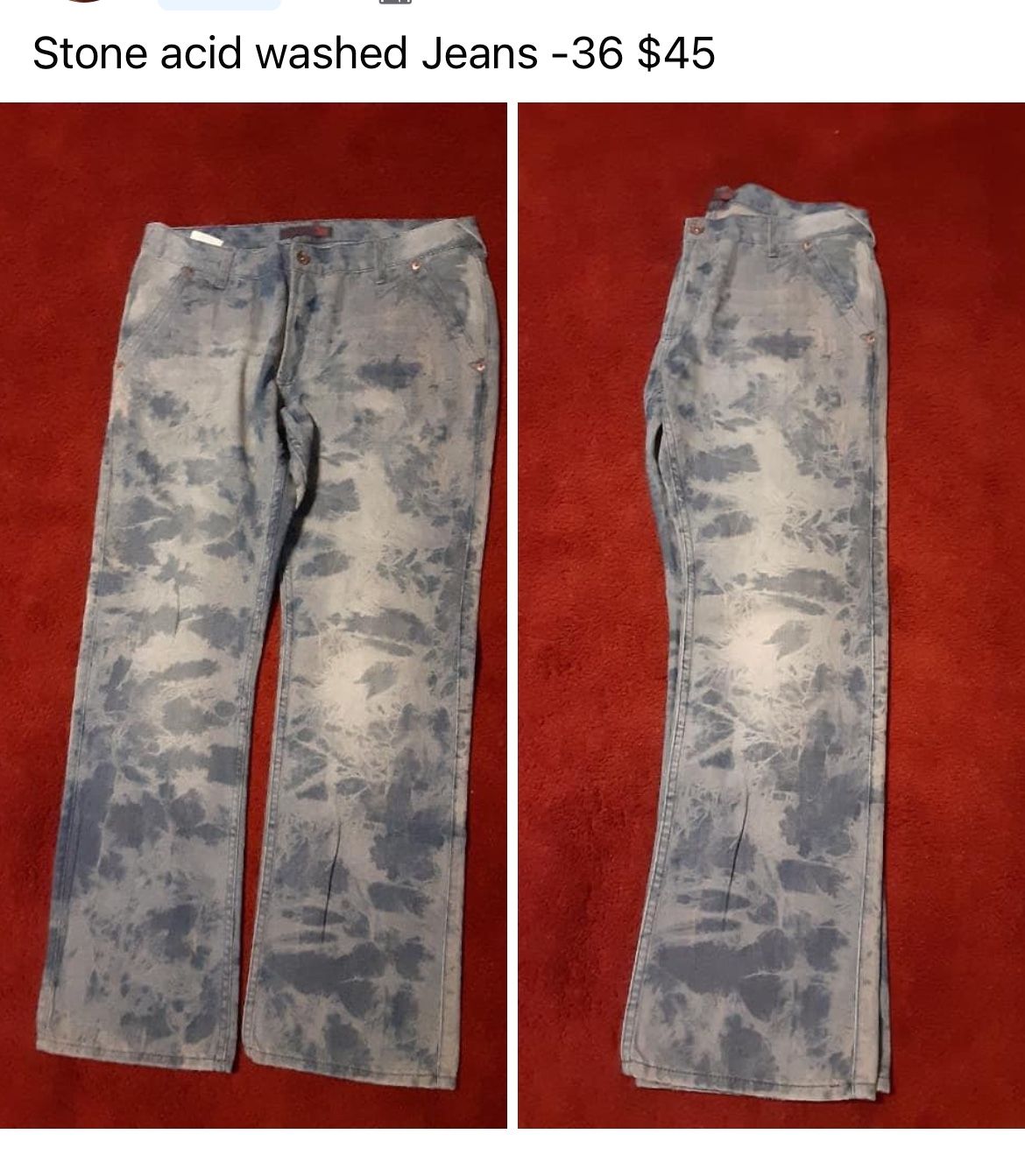 Men’s Jeans Size 36 To 38 And Shirts Size Large To Extra Large $30 Each