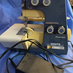 White Overlock Machine 