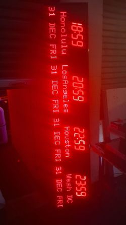 BRG 4 zone time display.