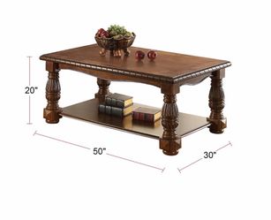 Solid wood coffee table