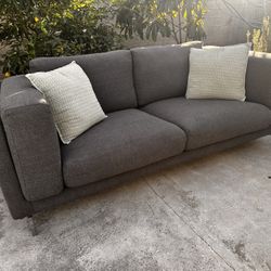 Modern Dark Gray Sofa – Like New