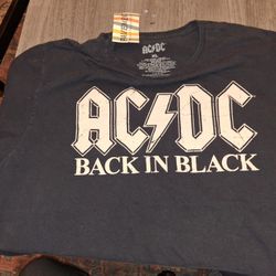 Men's Extra Large XL Official AC/DC Back In Black T-shirt Black