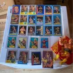 Hulk hogan collectible cards and action figure