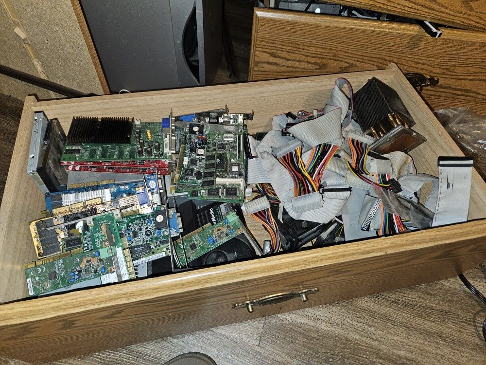 Box of computer parts