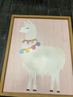 Framed Llama Wall Art Print