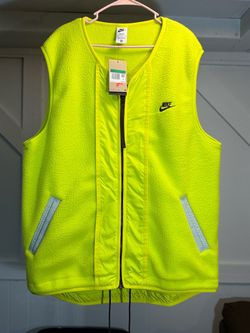 Nike Fleece Zip Vest Neon Yellow