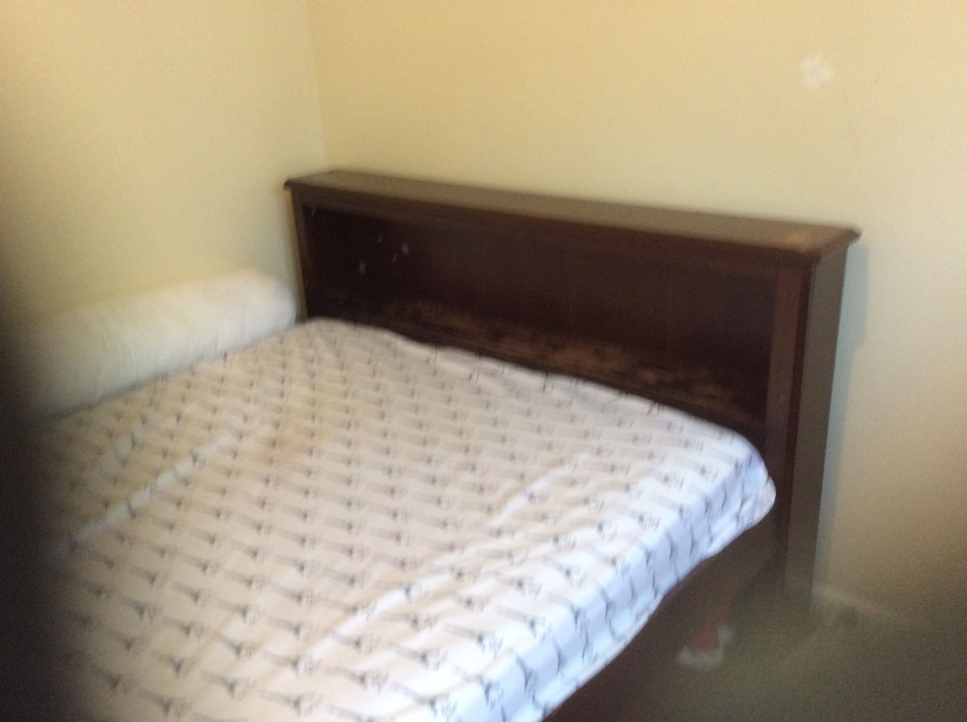 Hello!!! This real wooden bed& mattress this is my kid bedroom