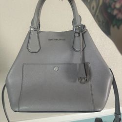 Micheal Kors Grey Greenwich Bag And Wallet 