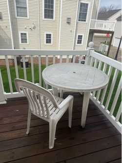 White patio furniture