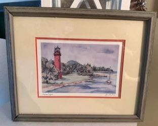 Framed “Jupiter Light” Watercolor Print by Renee MacMurray