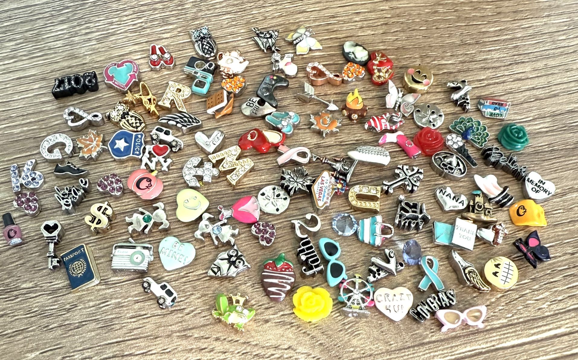 100 NEW Origami Owl Floating Charms Huge Lot Bundle Living Locket Mix Jewelry Lot #1