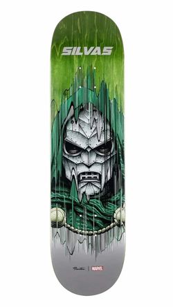 Primitive X Marvel Miles Silvas Pro Doctor Doom Skateboard Deck 8.25"