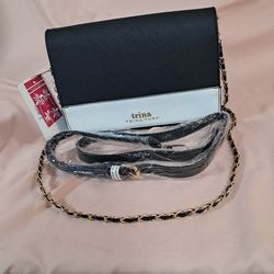Trina Turk Small Black & White Cross Body