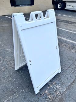 Blank A-Frame Floor Sign (White)