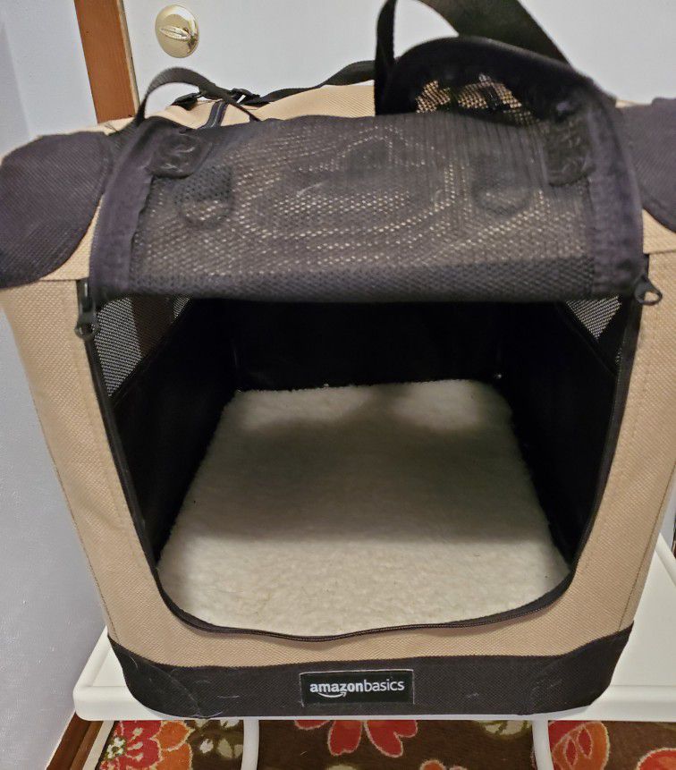 Folding Portable Soft Pet Dog or Cat Bed Crate Carrier Kennel