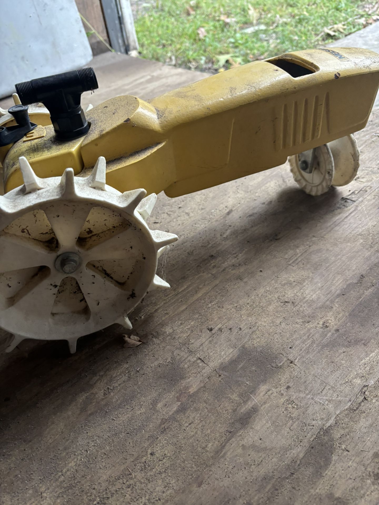 Vintage Metal Tractor For Watering Your Lawn 