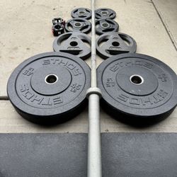 Olympic Weights, Barbell And Collars