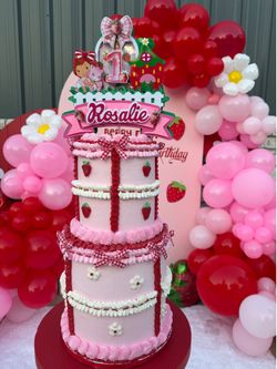 Strawberry Shortcake Cake Topper