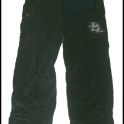 Petals by Petals Womens Pants Size Small  Black Courdory Hearts Elastic Waist 