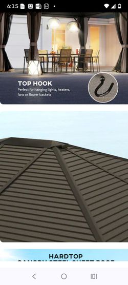 Metal gazebo top replacement