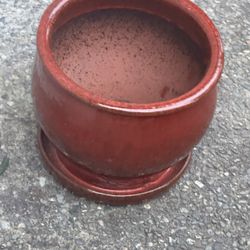 Red Ceramic Pot New