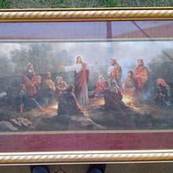 Jesus Teaching His Disciples Picture With Frame