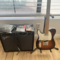 Fender guitar and amp