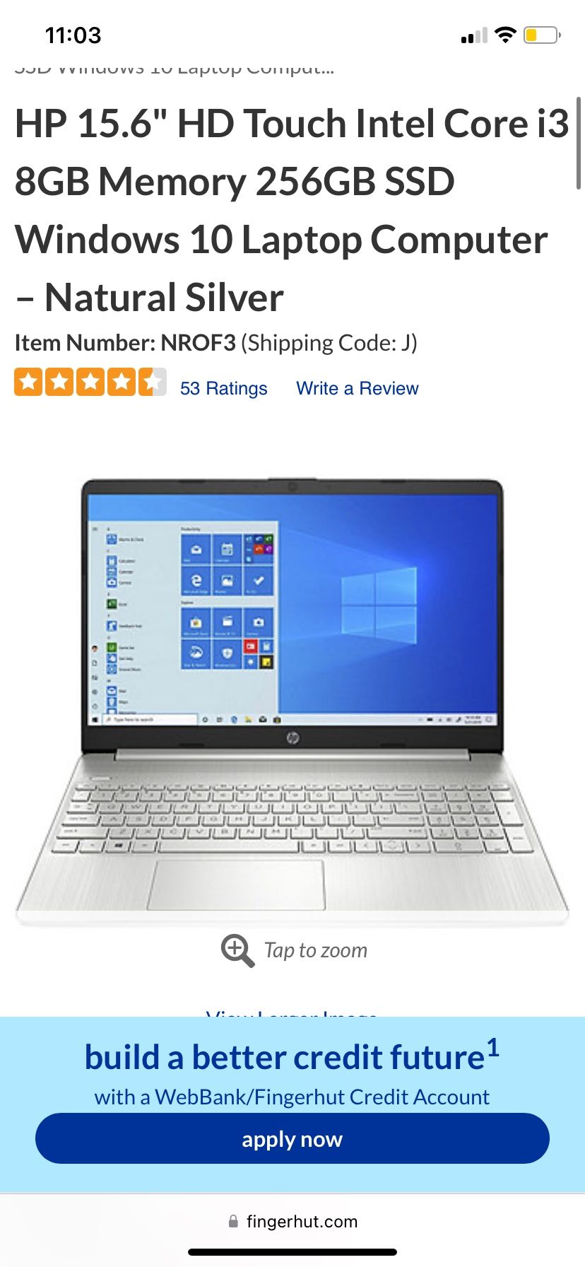 Hp Laptop 15.6