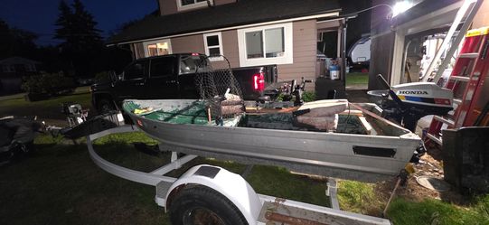 Fishing boat with trailer