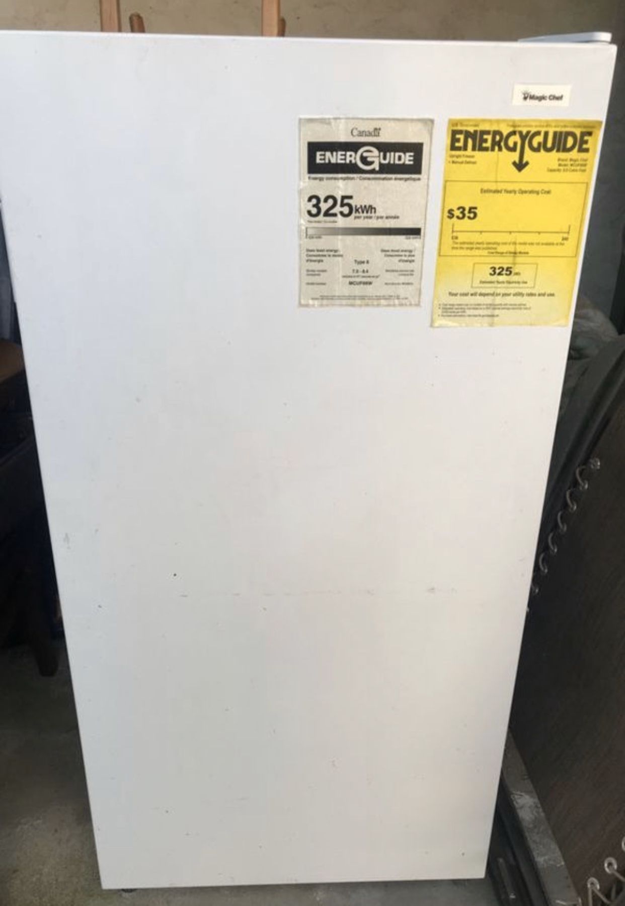 Magic Chef Freezer model # MCUF88W (white)