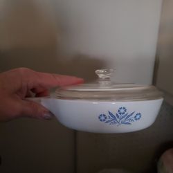 Vintage Cornflower Corning Ware  Skillet W Lid