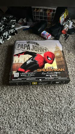 Spider Man Far From Home Papa Johns Pizza Box