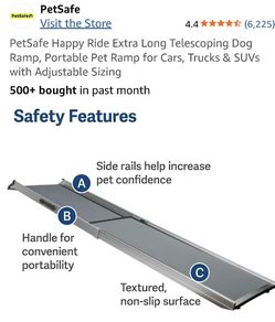 Brand New PetSafe Extra Long Telescoping Dog Ramp – Never Used & In Box