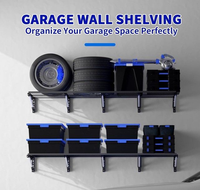 Garage Metal Shelf 4 Set